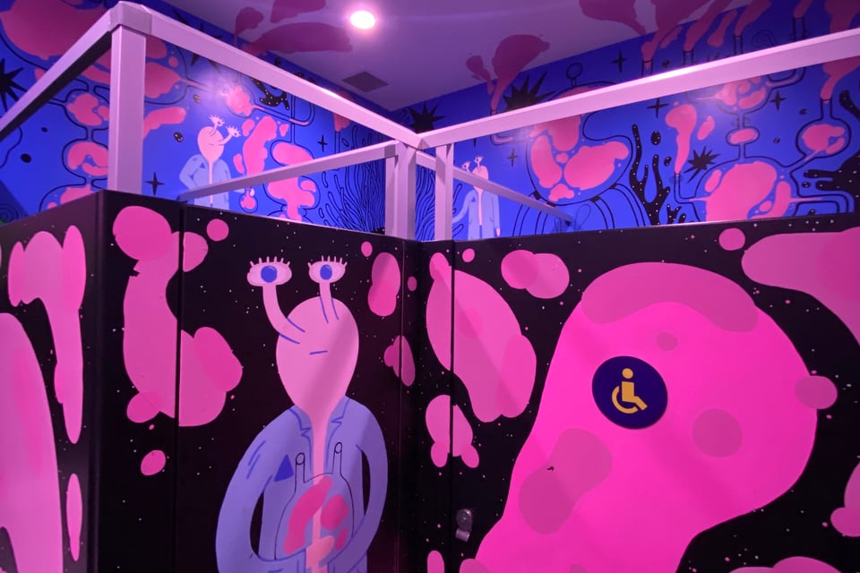 The Lab Bathroom Mural 1
