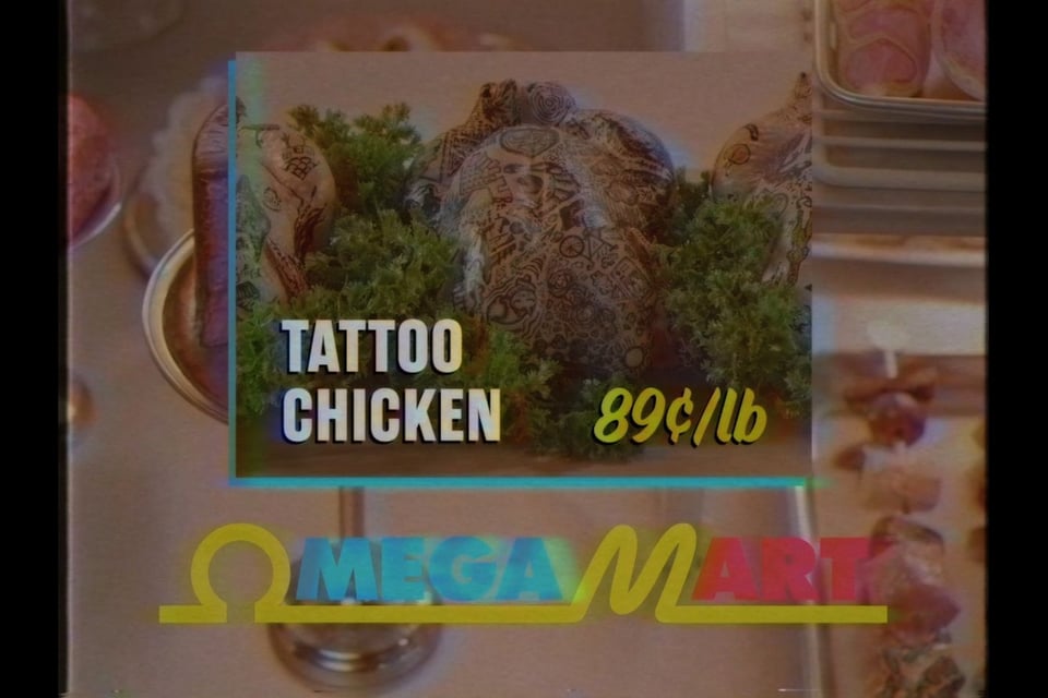 Omega Mart Commercial - "Tattoo Chicken" 1